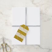 Gouden glitter tot vrolijk kerstfeest cadeaulabel (Met Touw)