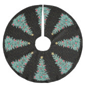 Gouden Glitter Traditionele Zwarte Kerstboom Kerstboom Rok (Voorkant)