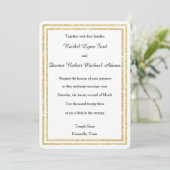 Gouden Glitter Trim - 5x7 Trouw Uitnodiging (Staand voorkant)