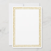 Gouden Glitter Trim - 5x7 Trouw Uitnodiging (Achterkant)