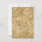 Gouden glitter tropische palmboom bedankkaart (Achterkant)