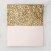 Gouden glitter tropische palmboom plaatskaartje (Binnenkant ongevouwen)