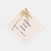 Gouden glitter tropische palmboom servet (Hoek)