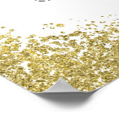 Gouden Glitter Trouw Welkom Bord Poster (Hoek)