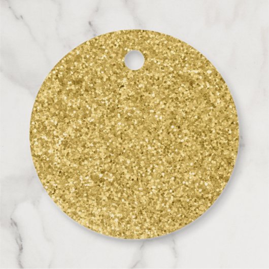 Gouden Glitter Trouwkaars Bedankjes Labels (Achterkant)