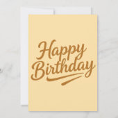 Gouden glitter typografie Happy Birthday Kaart (Achterkant)