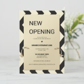 Gouden glitter typografie Restaurant NIEUWE openin Kaart (Staand voorkant)