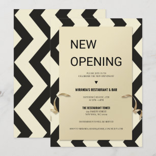 Gouden glitter typografie Restaurant NIEUWE openin Kaart