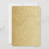 Gouden Glitter Uitnodiging 100e Verjaardagsfeestje (Achterkant)
