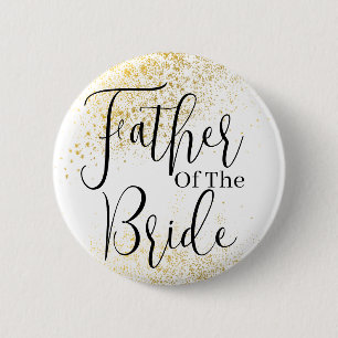 Gouden Glitter vader van de Button van de Bride br