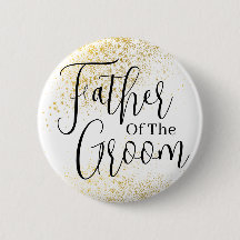 Gouden Glitter-vader van de Button van het groomhu