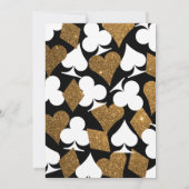 Gouden Glitter Vegas Thema Bachelorette Party Uitn Kaart (Achterkant)
