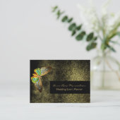 *~* Gouden glitter vergulde vlinder Chic Girly Bla Visitekaartje (Staand voorkant)