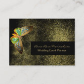 *~* Gouden glitter vergulde vlinder Chic Girly Bla Visitekaartje (Voorkant)