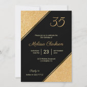 Gouden Glitter Verjaardag Kaart (Voorkant)