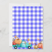 Gouden Glitter Verjaardag Pompoen Blauwe Vrachtwag Kaart (Achterkant)