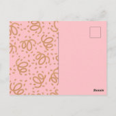 Gouden Glitter Verjaardagsfeestje Briefkaart (Achterkant)