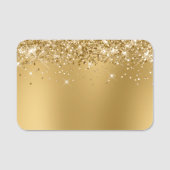 Gouden Glitter Vervaging Blanco Naamplaatje (Voorkant)