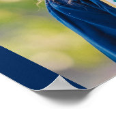 Gouden Glitter Vet Script Aangepaste Foto Afstuder Poster (Hoek)