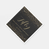 Gouden Glitter Vijftig Verjaardagsfeest Gepersonal Servet (Hoek)