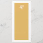 gouden glitter vlinder bruiloft menu (Achterkant)