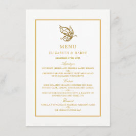  gouden glitter vlinder bruiloft menu