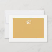  gouden glitter vlinder bruiloft RSVP (Achterkant)