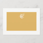  gouden glitter vlinder trouwdetail informatiekaartje (Achterkant)
