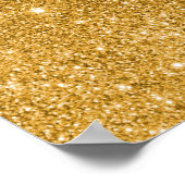 Gouden Glitter Vonken Poster (Hoek)