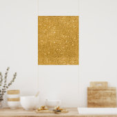 Gouden Glitter Vonken Poster (Keuken)