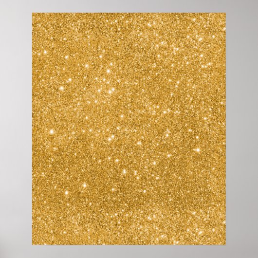Gouden Glitter Vonken Poster (Voorkant)