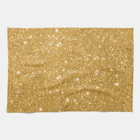 Gouden Glitter Vonken Theedoek (Horizontaal)