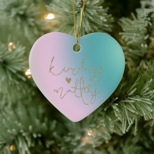 Gouden Glitter Vriendelijkheid Zaken Tie Dye Keramisch Ornament (Boom)