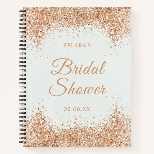 Gouden Glitter Vrijgezellenfeest Bruiloft Notitieboek (Voorkant)
