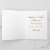 Gouden Glitter Vrolijk Kerstfeest, Kerstman Kaart (Binnen)