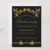 Gouden Glitter Vrolijk Kerstfeest, Kerstman Kaart (Voorkant)