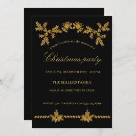 Gouden Glitter Vrolijk Kerstfeest, Kerstman Kaart