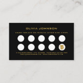 Gouden Glitter Vrolijk Kerstfeest, Kerstman Klantenkaartje (Achterkant)