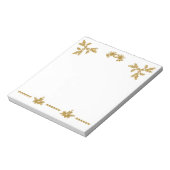 Gouden Glitter Vrolijk Kerstfeest, Kerstman Notitieblok (Linkerzijde)
