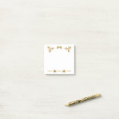 Gouden Glitter Vrolijk Kerstfeest, Kerstman Post-it® Notes (Op bureau)