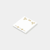 Gouden Glitter Vrolijk Kerstfeest, Kerstman Post-it® Notes (Schuin)
