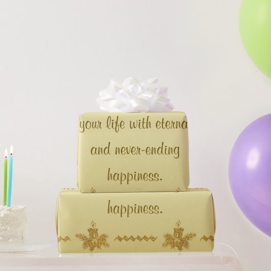 Gouden Glitter Vrolijk Kerstfeest, Sinterklaas op  Cadeaupapier (Feestgeschenken)