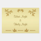 Gouden Glitter Vrolijk Kerstfeest, Sinterklaas op  Inpakpapier Vel (Voorkant 2)