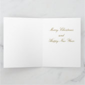 Gouden Glitter Vrolijk Kerstfeest, Sinterklaas op  Kaart (Binnen)