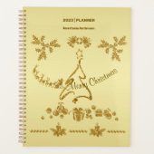 Gouden Glitter Vrolijk Kerstfeest, Sinterklaas op  Planner (Voorkant)