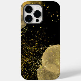 Gouden Glitter Waterverf Luxe Case-Mate iPhone 14 Pro Max Hoesje