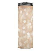 gouden glitter wazige achtergrond, kerst thermosbeker (Achterkant)