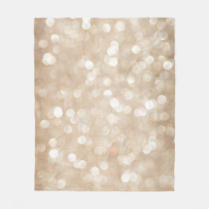 Gouden glitter, wazige kerst achtergrond. fleece deken