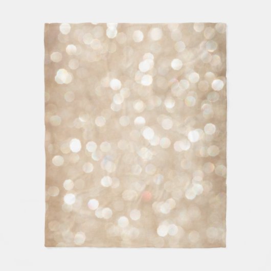 Gouden glitter, wazige kerst achtergrond. fleece deken (Voorkant)