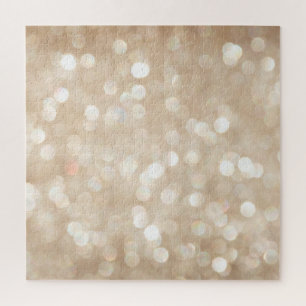 Gouden glitter, wazige kerst achtergrond. legpuzzel